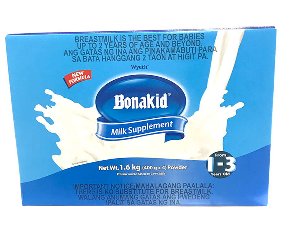 Bonakid Milk Supplement From 1-3 Years Old 1.6kg (400g x 4) Powder