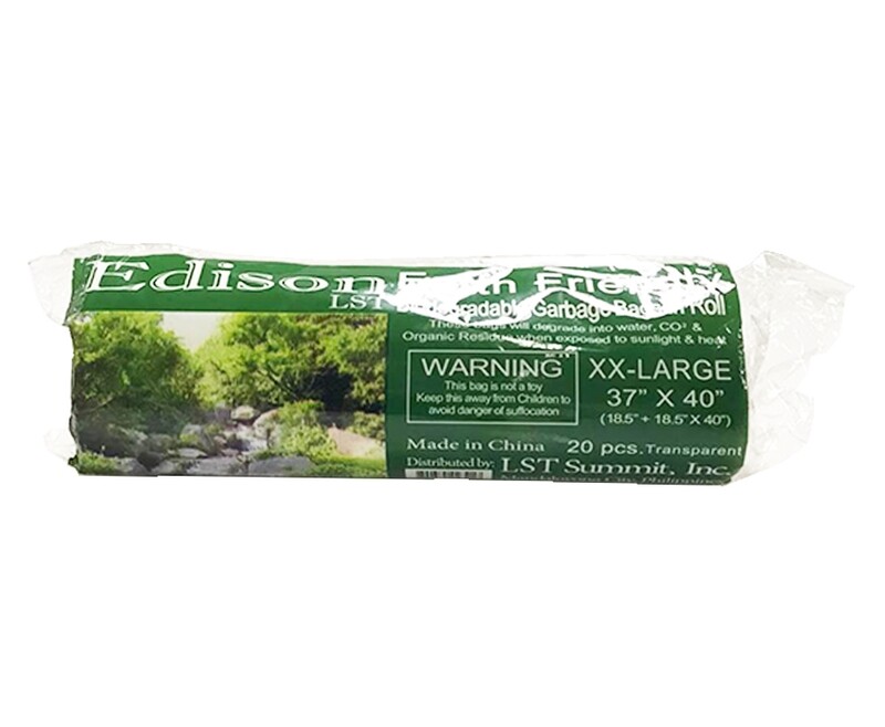 Edison LST Earth Friendly Biodegradable Garbage Bags in Roll XX-Large (Transparent Bags) 20 Pcs.