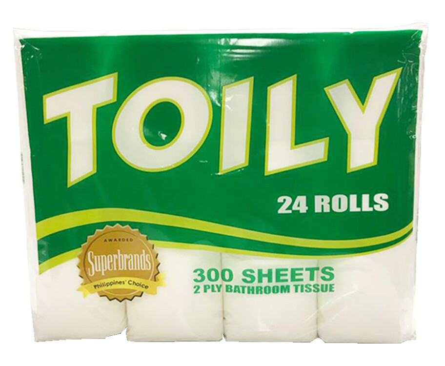 Toily Bathroom Tissue 2-Ply 300 Sheets 24 Rolls