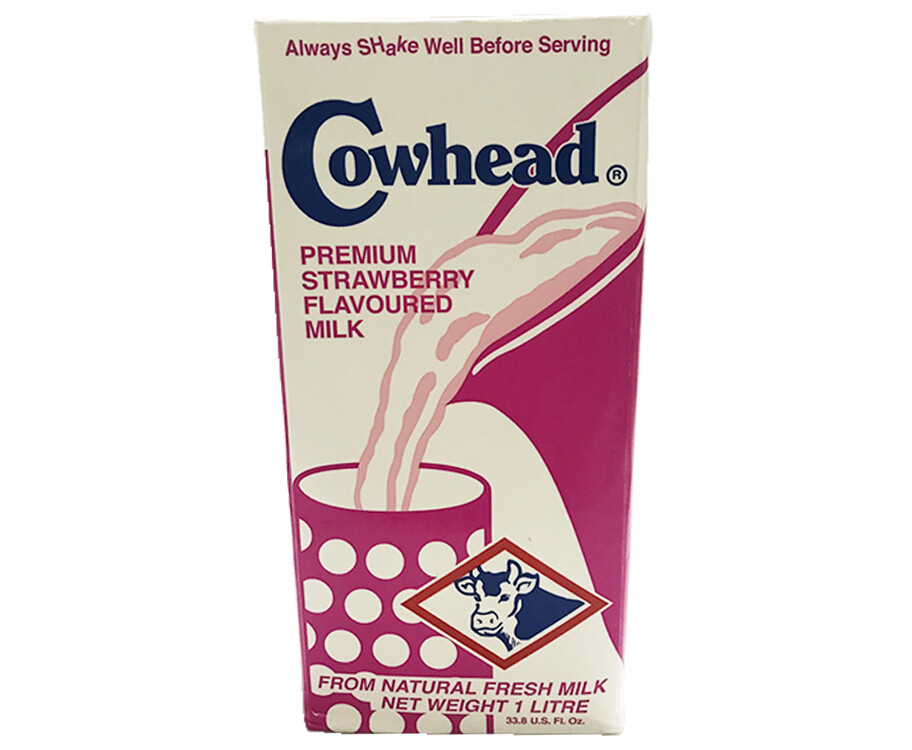 Cowhead Premium Strawberry Flavoured Milk 1L