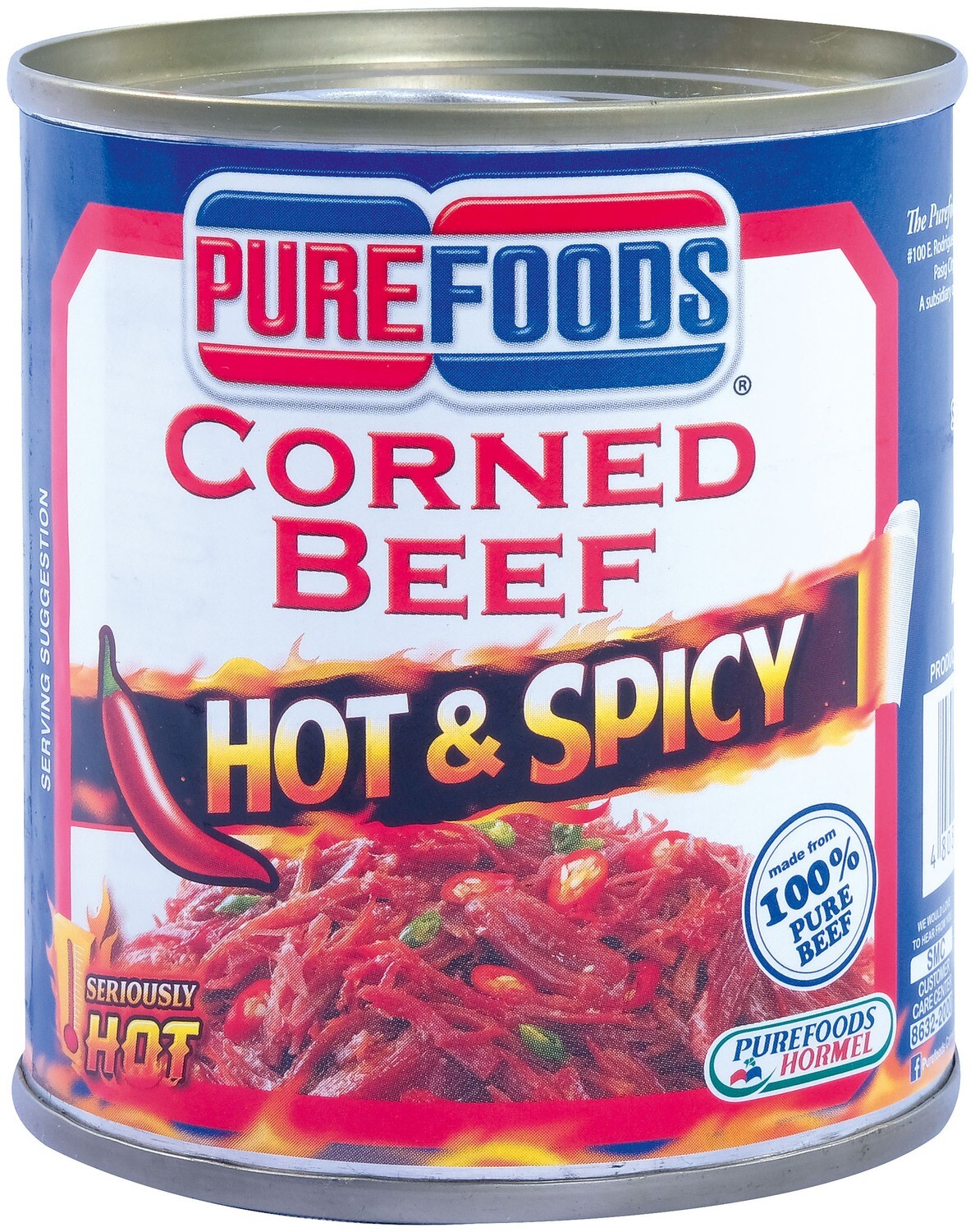 Purefoods Corned Beef Hot &amp; Spicy 210g