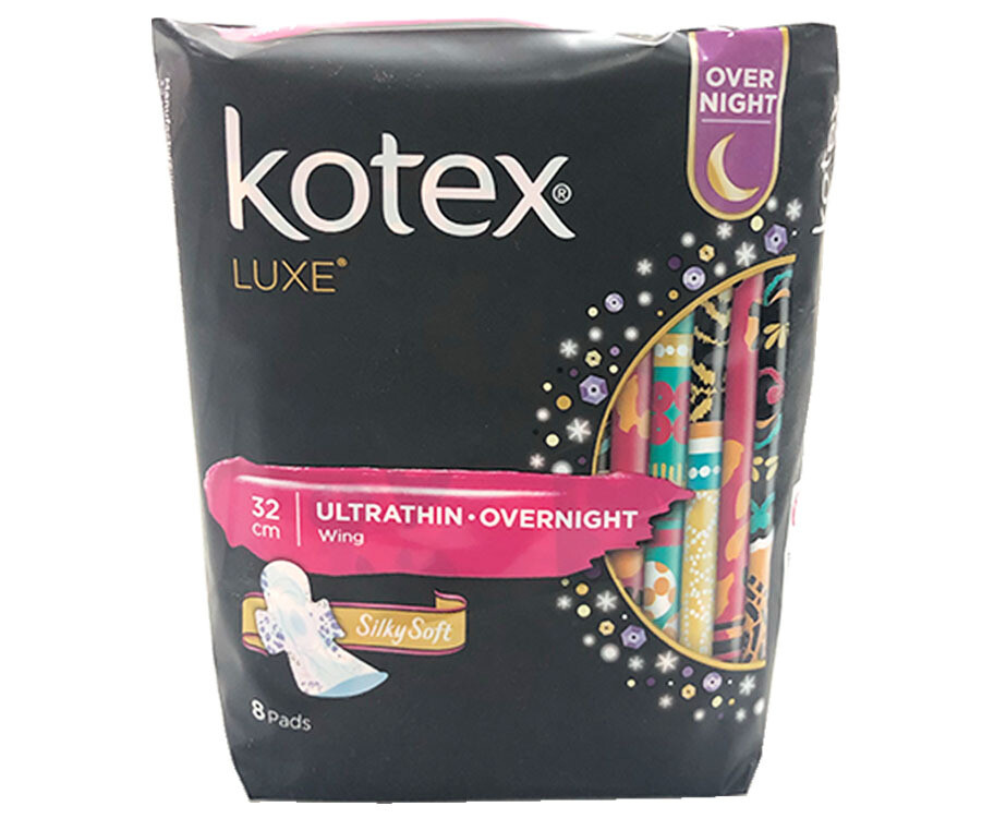 Kotex Luxe Ultrathin Overnight 8 Pads
