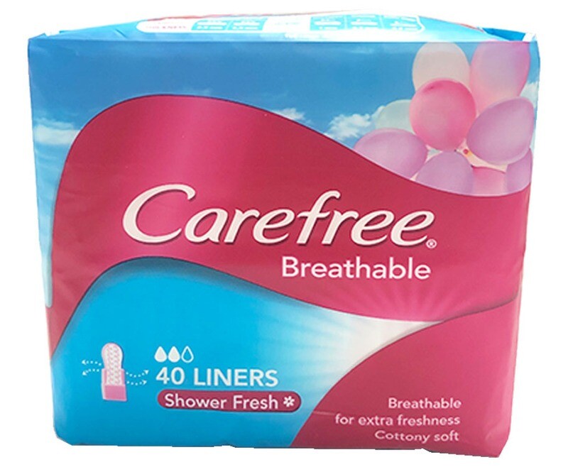 Carefree Breathable Shower Fresh 40 Liners