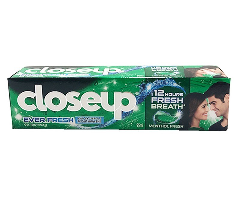 Closeup Ever Fresh Menthol Fresh Gel Toothpaste Anti-Bacterial Mouthwash Formula 95mL