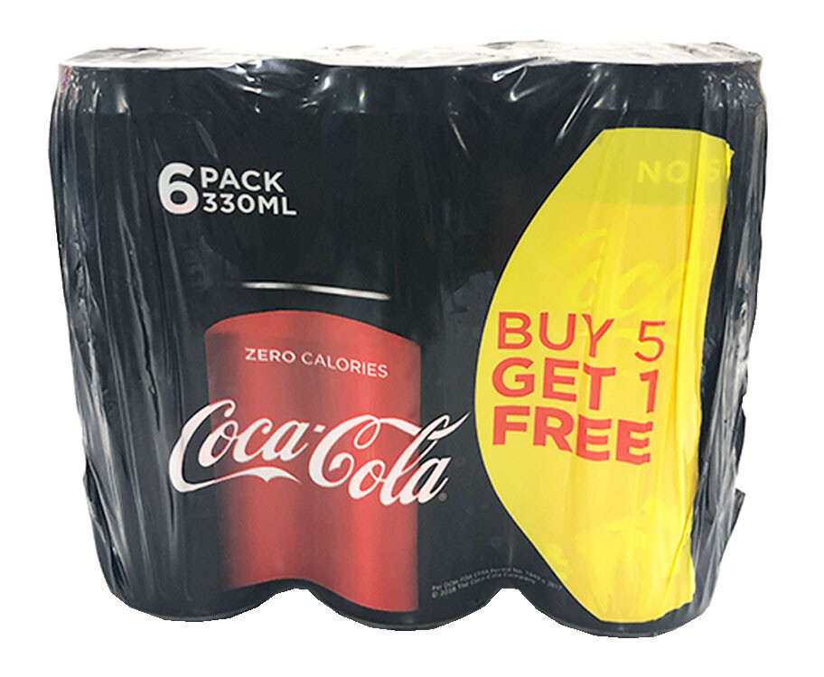 CocaCola Zero Calories (6 Packs x
