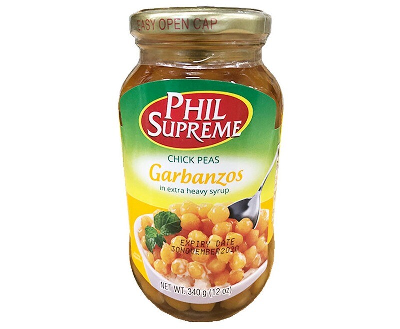 Phil Supreme Chick Peas Garbanzos in Extra Heavy Syrup 250g