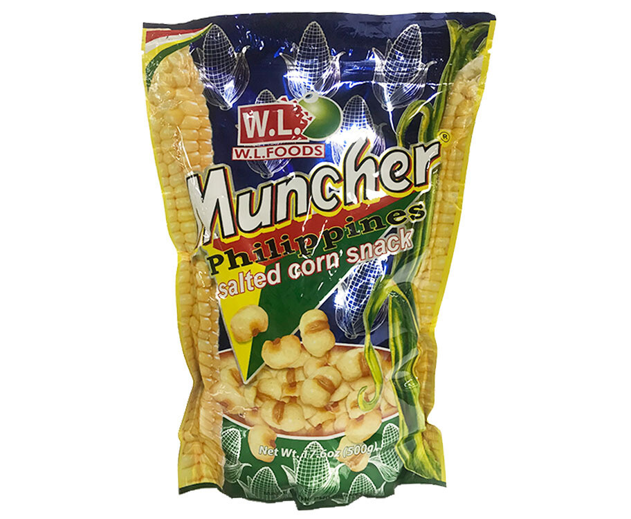 W.L. Foods Muncher Philippines Salted Corn Snack 500g