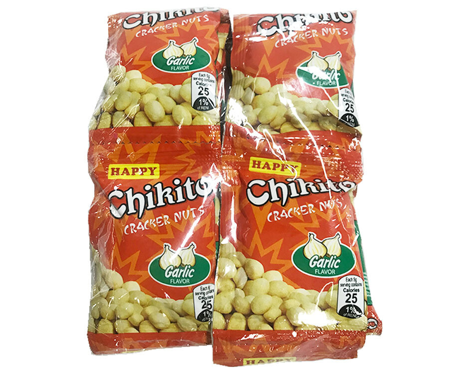 Happy Chikito Cracker Nuts Garlic Flavor (20 Packs x 5g)