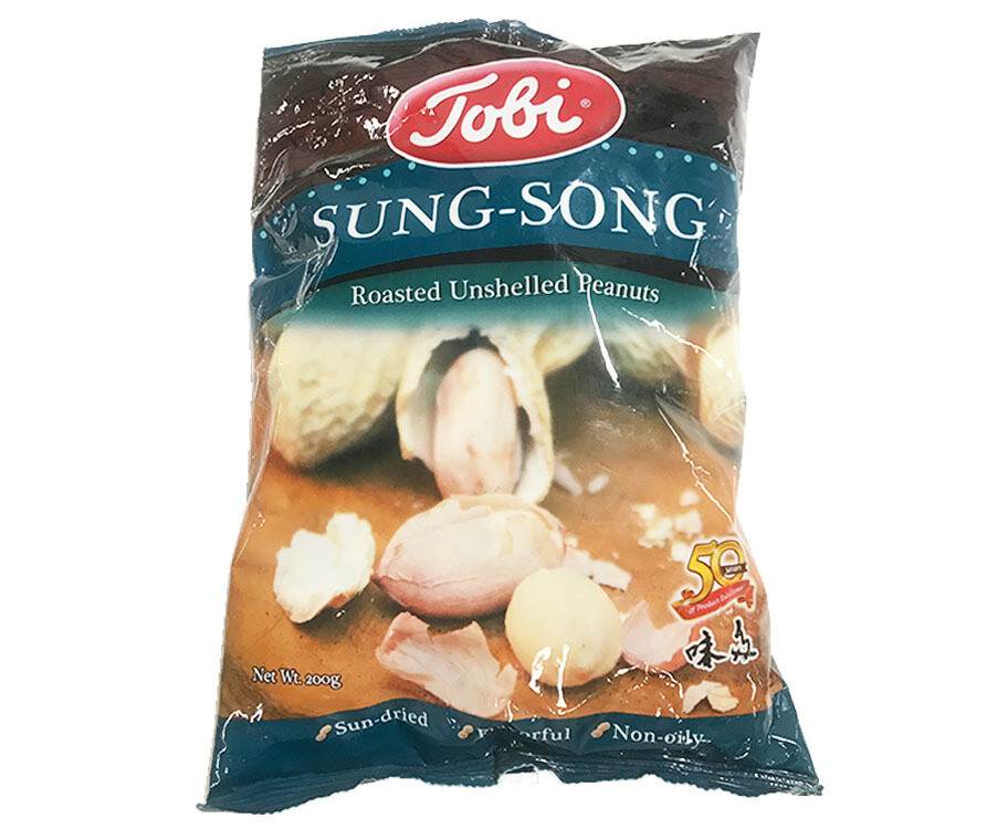 Tobi Sung-Song Roasted Unshelled Peanuts 200g