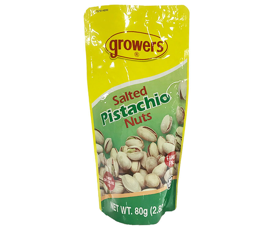 Growers Salted Pistachio Nuts Family Pack 80g
