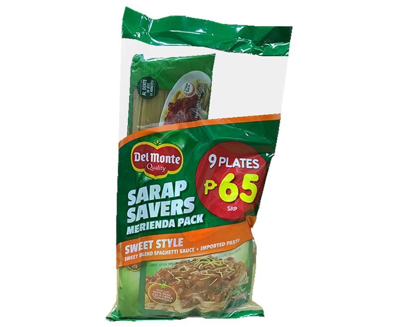 Del Monte Sweet Style Sweet Blend Spaghetti Sauce 500g + Imported Pasta 400g Sarap Savers Merienda Pack