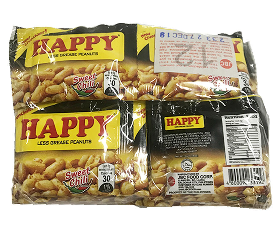 Happy Less Grease Peanuts Sweet Chili Flavor (20 Packs x 5g)