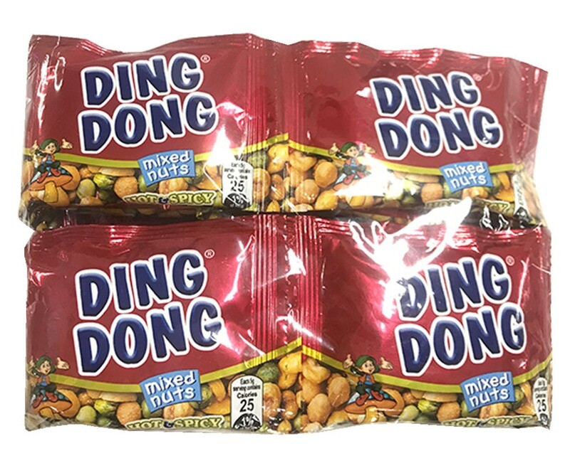 Ding Dong Mixed Nuts Hot &amp; Spicy (20 Packs x 5g)