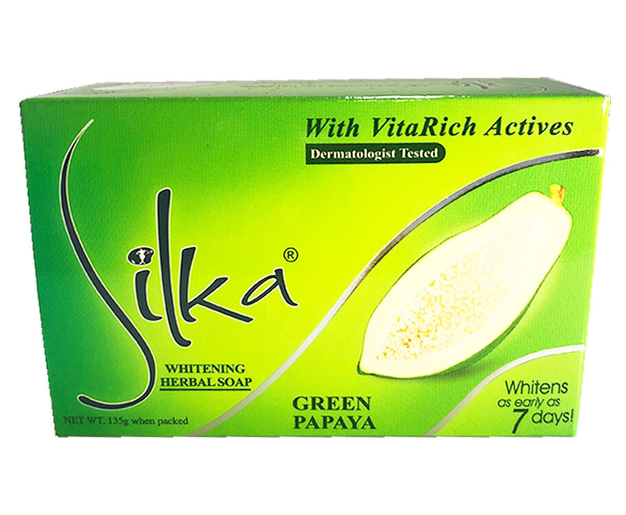 Silka Whitening Herbal Soap Green Papaya 135g