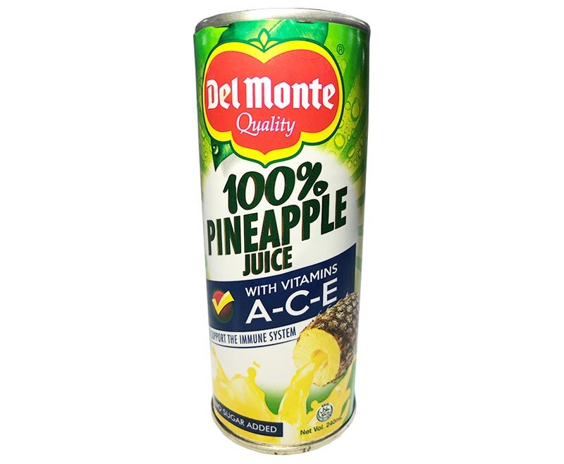 Del Monte 100% Pineapple Juice 240mL