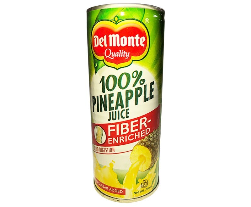 Del Monte 100% Pineapple Juice Fiber-Enriched 240mL