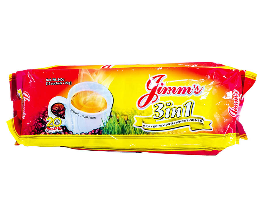 Jimm&#39;s 3-in-1 Coffee Mix with Wheat Grass (12 Packs x 20g)