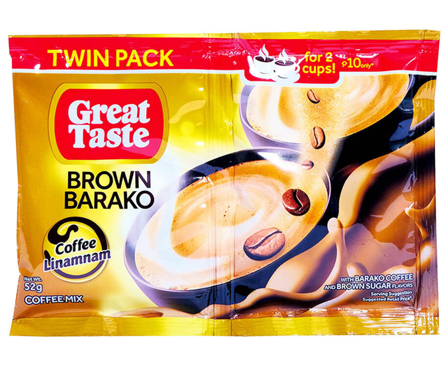 Great Taste Brown Barako Coffee Mix Twin Pack 52g