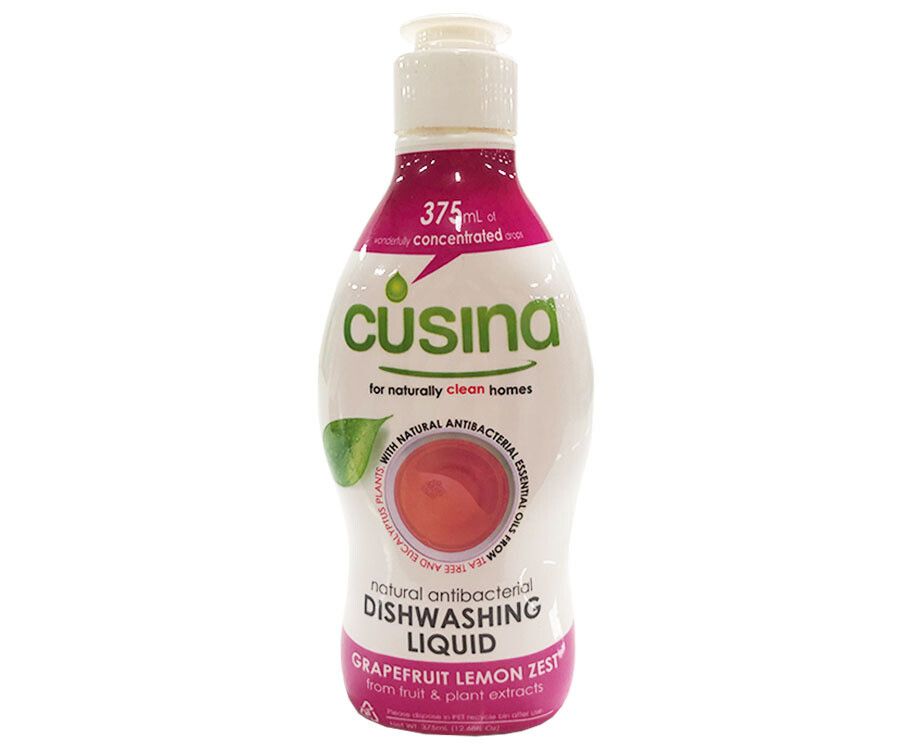 Cusina Grapefruit Lemon Zest Natural Antibacterial Dishwashing Liquid 375mL