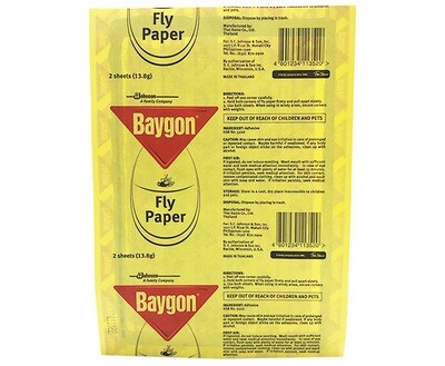 Baygon Fly Paper (2 Packs x 6.9g)