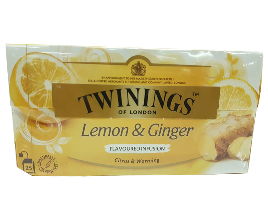 Twinings of London Lemon &amp; Ginger Flavoured Infusion 25 Bags 37.5g