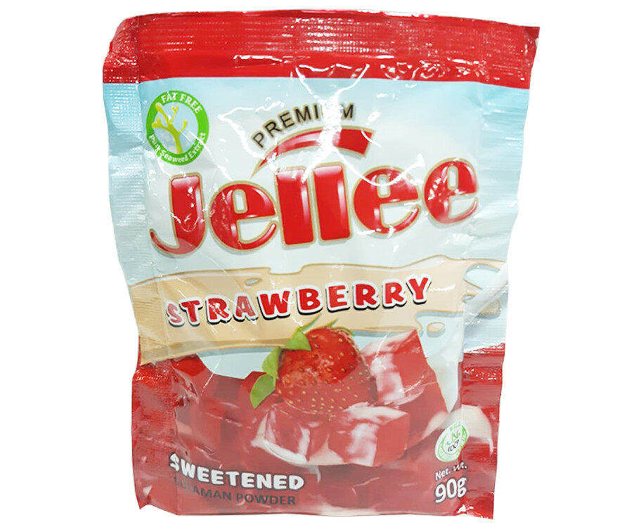 Premium Jellee Strawberry Sweetened Gulaman Powder 90g