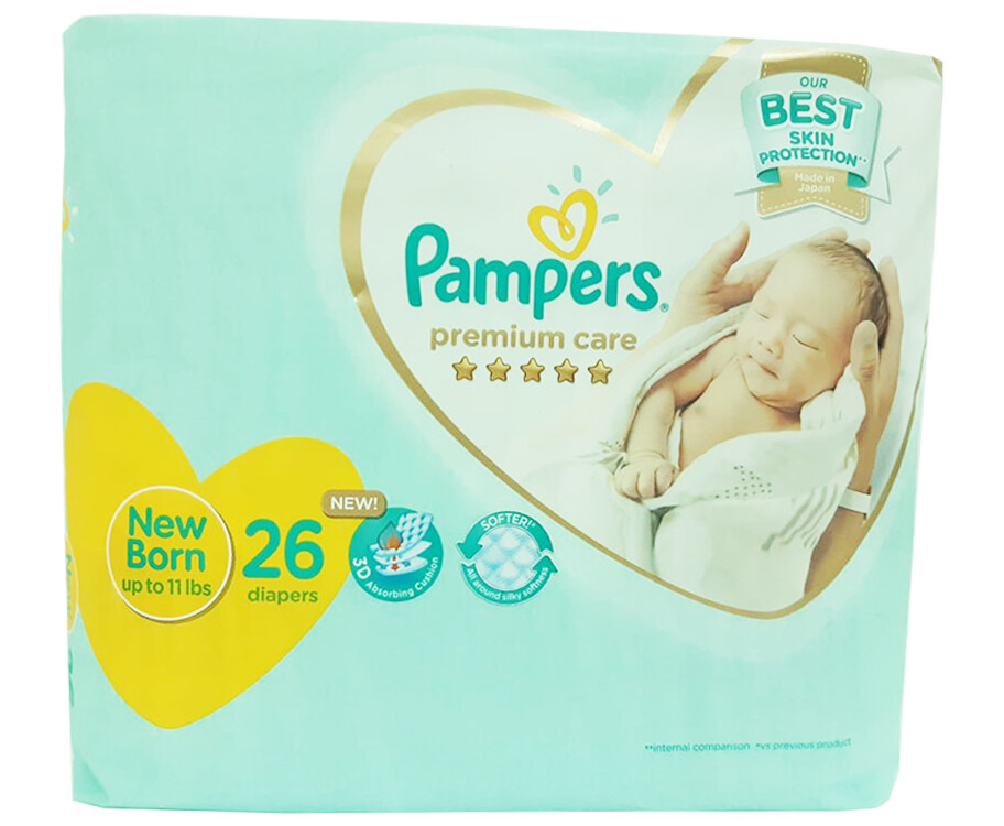 Pampers Premium Care Newborn up to 11lbs 26 Diapers