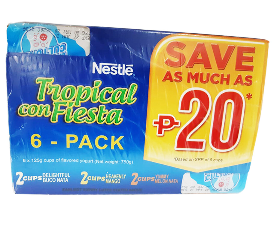 Nestlé Tropical con Fiesta (6 Packs x 125g)