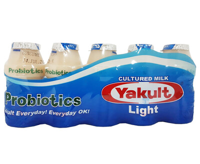 Yakult Probiotics Light Cultured Milk (5 Packs x 80g)