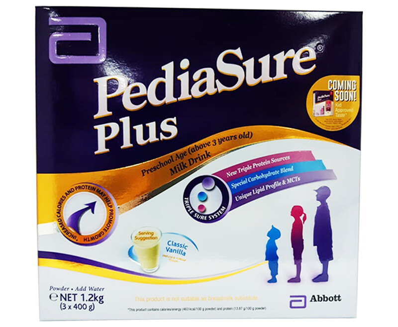 Abbott PediaSure Plus Milk Drink Above 3 Years Old Classic Vanilla 1.2kg