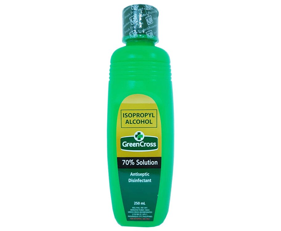 Green Cross Isopropyl Alcohol 70% Solution Antiseptic Disinfectant 250mL