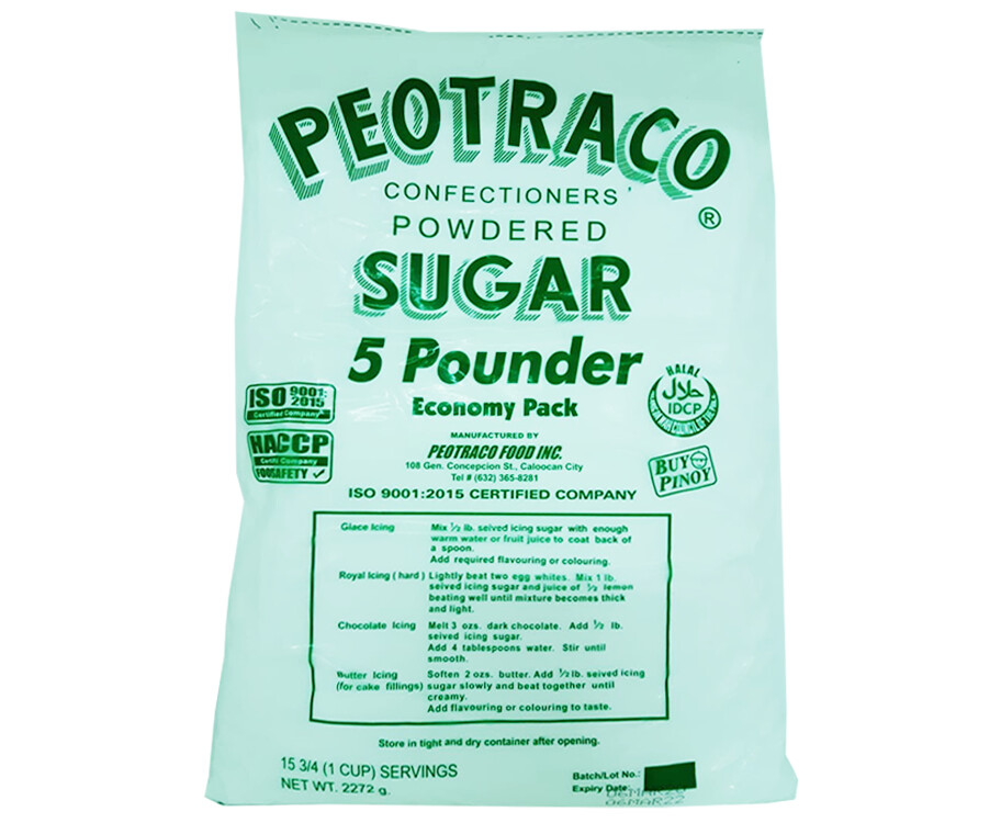 Peotraco Confectioners' Powdered Sugar 2272g
