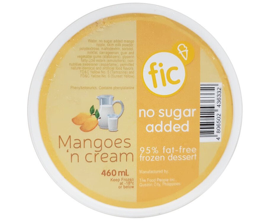 FIC Mangoes &#39;n Cream No Sugar Added 460mL