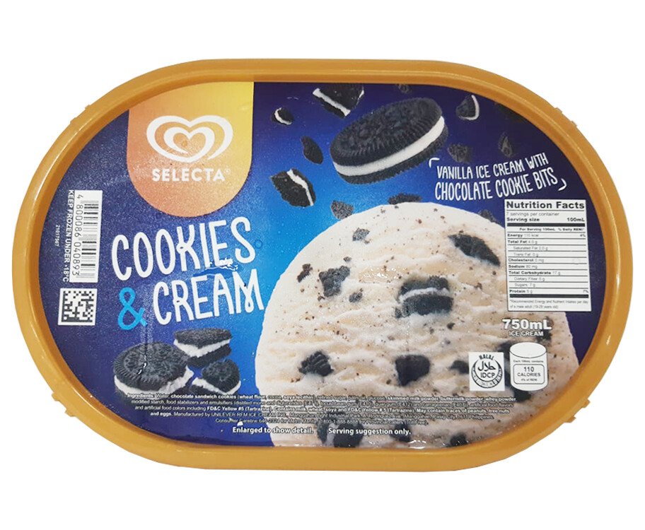 Selecta Cookies & Cream 750mL