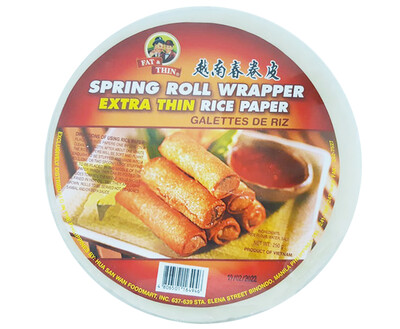 Fat & Thin Spring Roll Wrapper Extra Thin Rice Paper 250g