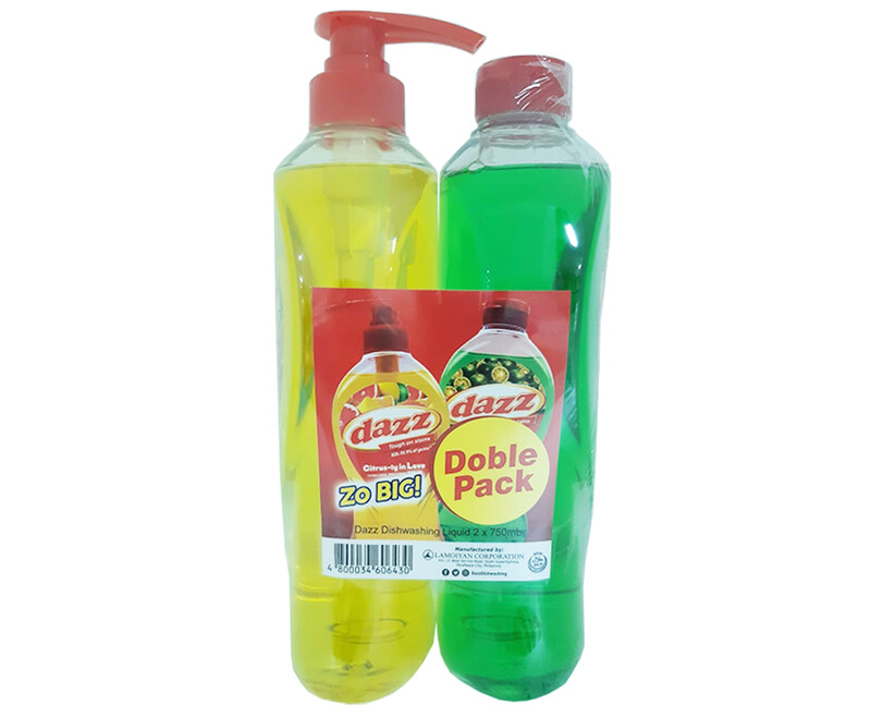 Dazz Dishwashing Liquid (2 Packs x 750mL)