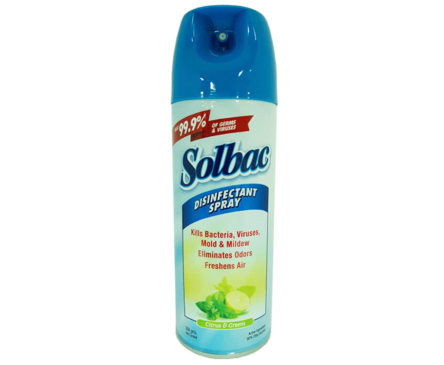 Solbac Disinfectant Spray Citrus &amp; Greens 300g
