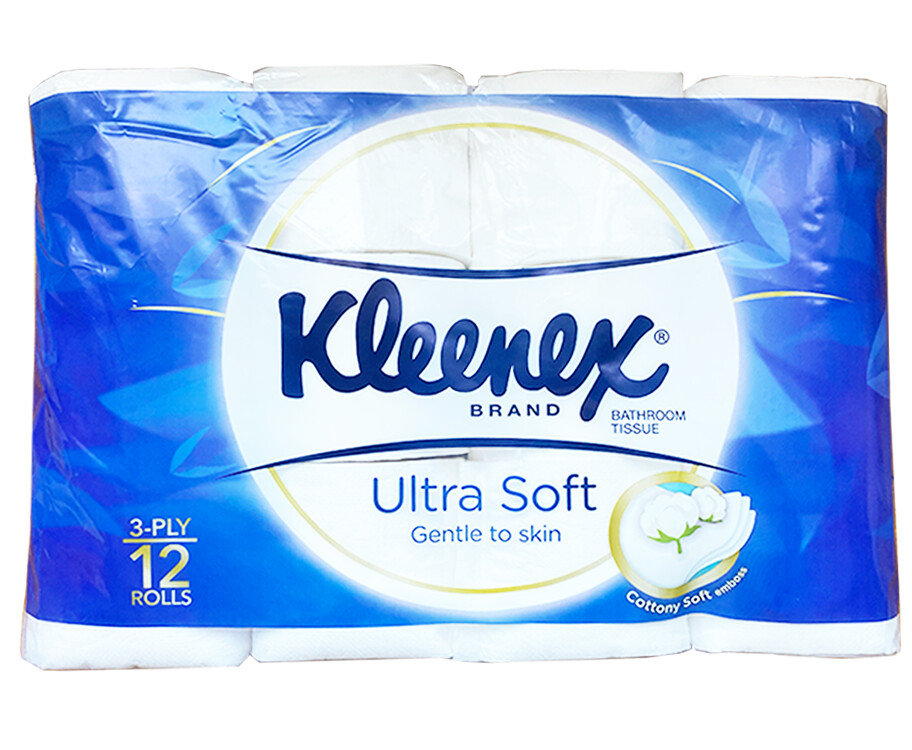 Kleenex Brand  Bathroom Tissue Ultra Soft 3-Ply 12 Rolls