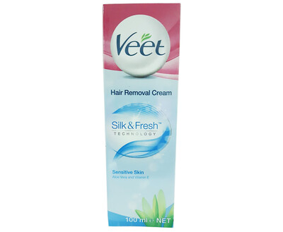 Veet Hair Removal Cream Sensitive Skin Aloe Vera And Vitamin E 100mL