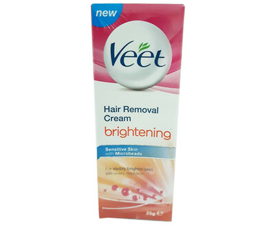 Veet Hair Removal Cream Brightening Sensitive Skin With Microbeads 25g