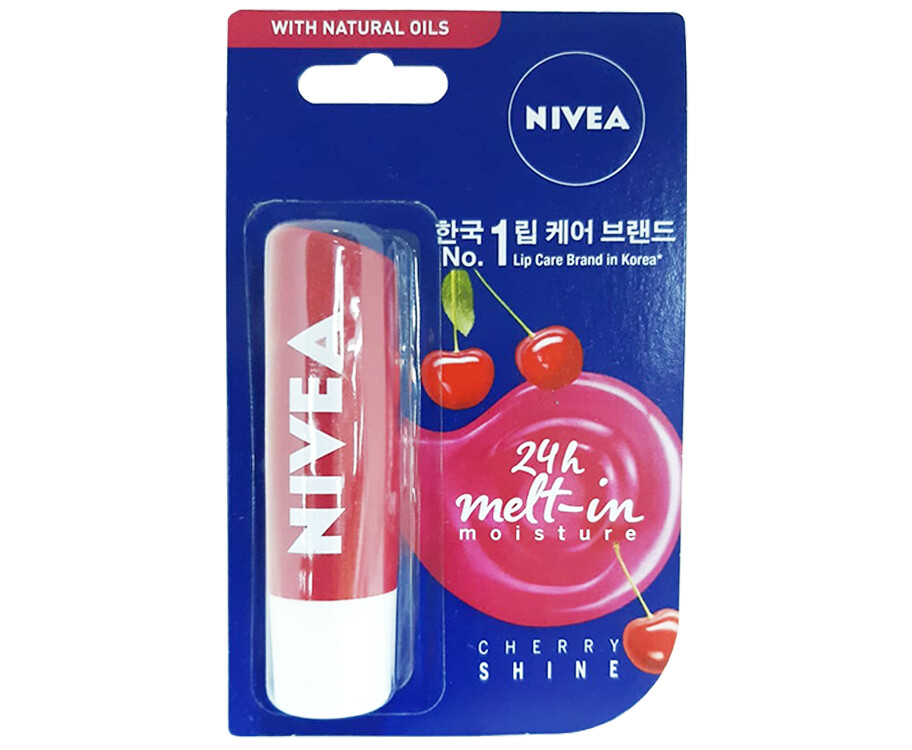 Nivea Cherry Shine With Natural Oils Caring Lip Balm 5.5mL