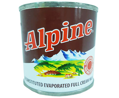 Alpine Reconstituted Evaporated Full Cream Milk 154mL