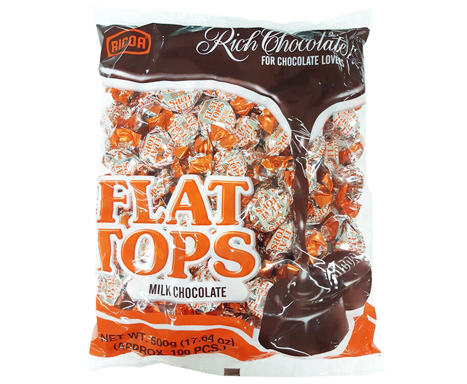 Ricoa Flat Tops Milk Chocolate 500g