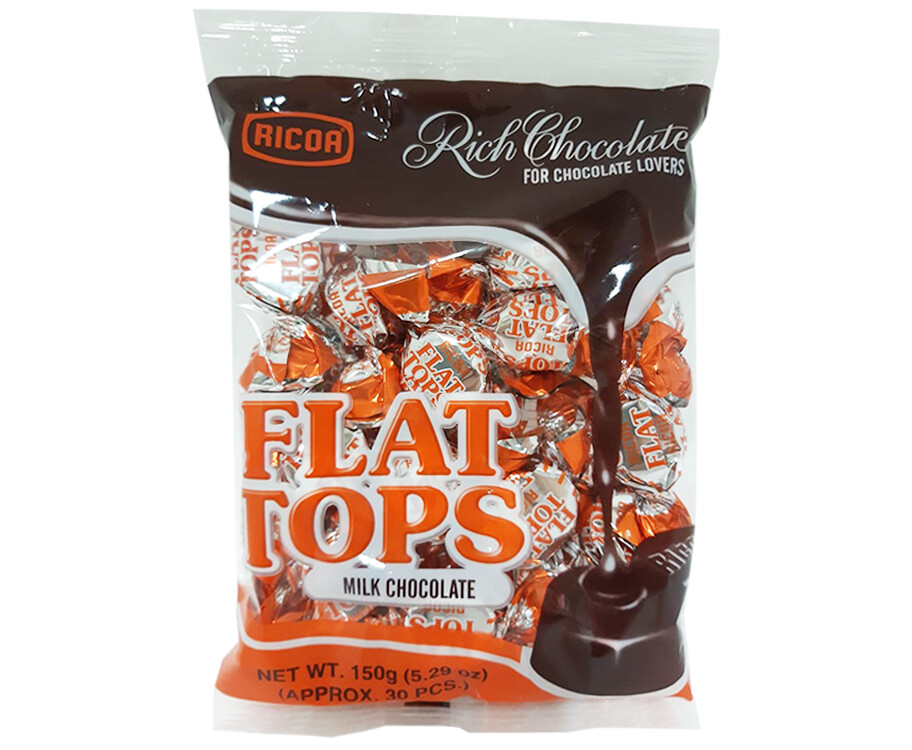 Ricoa Flat Tops Milk Chocolate 150g
