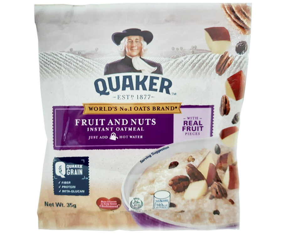 Quaker Fruit and Nuts Instant Oatmeal 35g