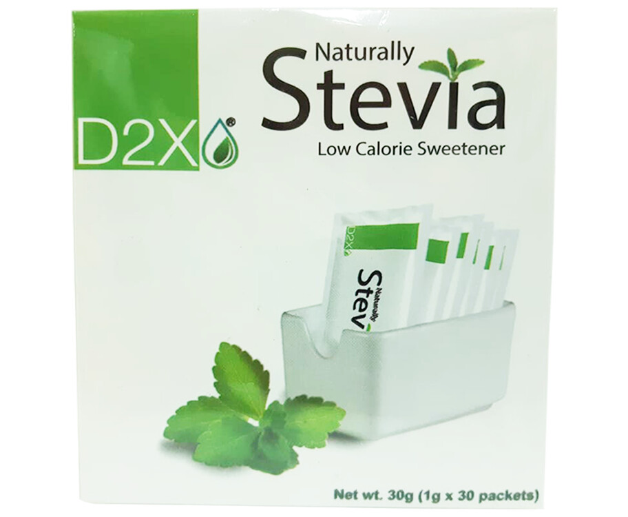 D2X Naturally Stevia Low Calorie Sweetener (30 Packets x 1g)
