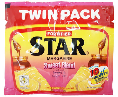 Star Margarine Fortified Sweet Blend With Real Honey & Sugar Bits Twin Pack 30g
