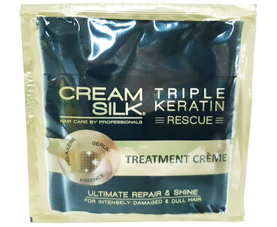 Cream Silk Triple Keratin Rescue Treatment Crème Ultimate Repair & Shine (6 Packs x 12mL)