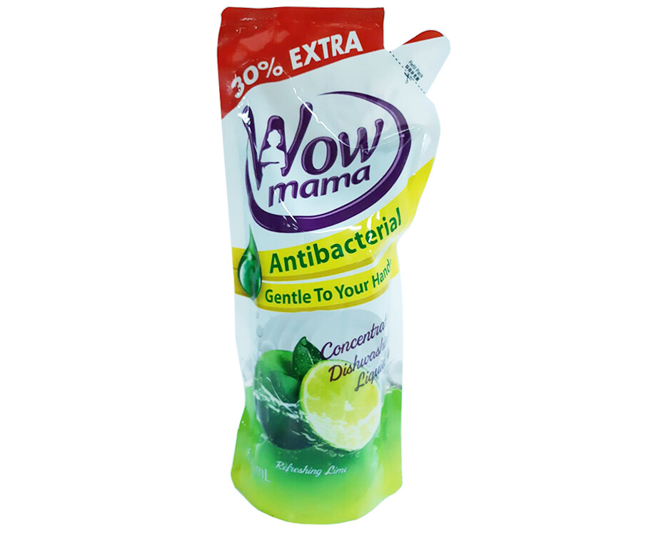 Wow Mama Antibacterial Concentrated Dishwashing Liquid Refreshing Lime 650mL