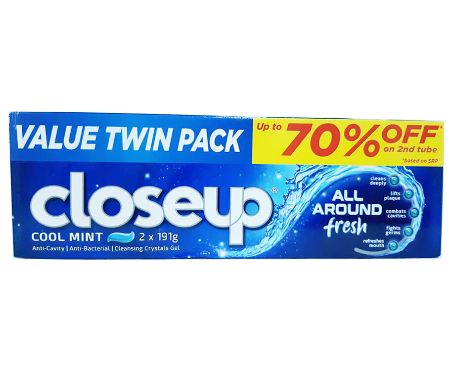 Closeup Cool Mint Value Twin Pack (2 Packs x 191g)